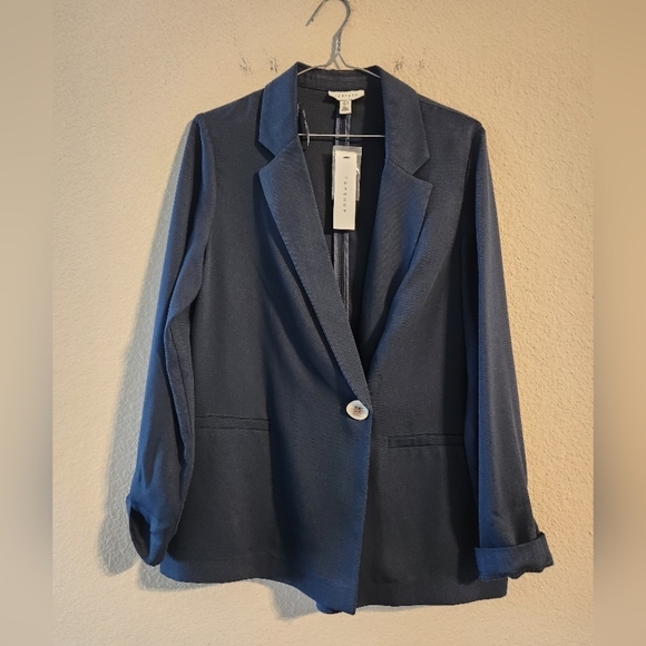 Topshop Jackets & Blazers - Top Shop NWT Women’s Navy one button blazer size US 6